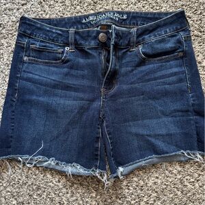 American Eagle Outfitters Women's Dark Blue Jean Shorts
